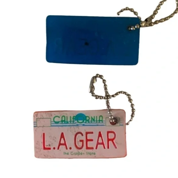 L.A. Gear Vintage Shoes Tags Pink & Blue - Picture 2 of 2